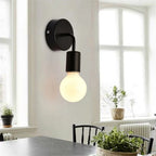 Nordic Wood Wall Lights Bedroom Bedside Lamp Black Creative Modern E27 Wall Lamps Suspension LED Home Lighting Sconce Room Decor