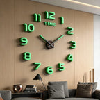 Large 3D Wall Clock Luminous Classic Wall Clocks DIY Digital Clock Wall Watches Stickers Silent Clock for Home Living Room Table