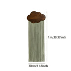 Macrame Wall Hanging Tapestry with Wooden Stick Hand-Woven Bohemia Tassel Curtain Tapestry Wedding Backgrou Boho Decor