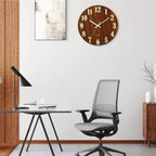 12 Inch Luminous Wall Clock Wood Silent light in dark night Nordic Fashion Wall Clock Non Ticking Clock With Night Light