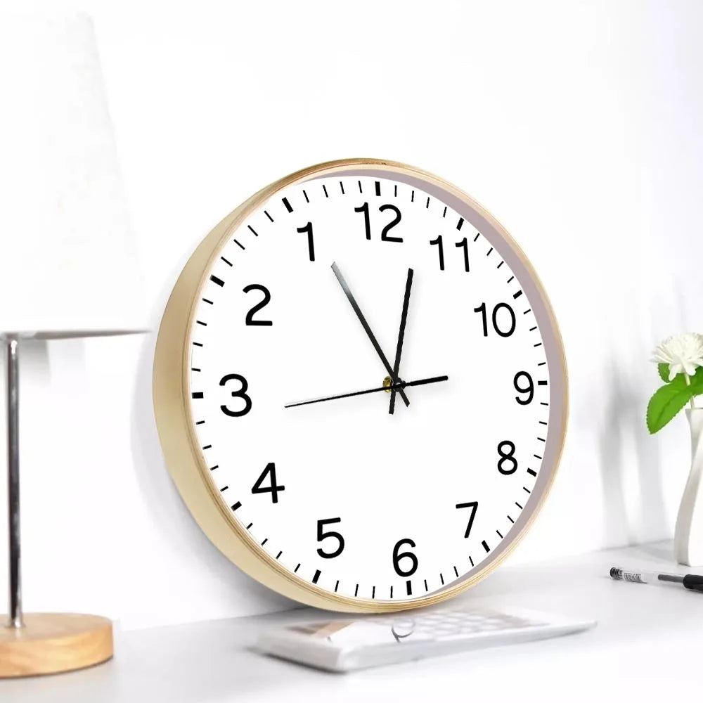 Anticlockwise Reverse Anti Wall Clock Countdown Simple Design Watch Home Decor For Living Room Run Backwards Printed Wall Clock