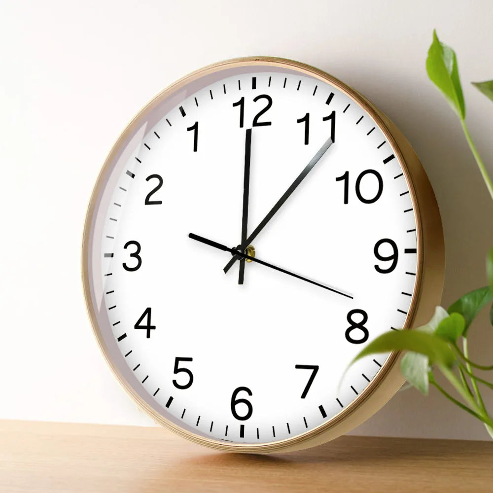 Anticlockwise Reverse Anti Wall Clock Countdown Simple Design Watch Home Decor For Living Room Run Backwards Printed Wall Clock