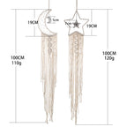 Macrame Dream Catcher Boho Home Decor Moon Ramadan Decoration Macrame Wall Hanging Baby Nordic Room Decoration for Kids Nursery