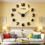 Large 3D Wall Clock Luminous Classic Wall Clocks DIY Digital Clock Wall Watches Stickers Silent Clock for Home Living Room Table