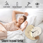 Modern Simple Wall Clock, Silent Quartz Clock, Bedroom Clock Living Room Sofa Background Decoration Wall Clock, No Battery