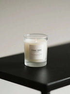 1Pc Glass Scented Candle Cup, Made Of Soy Wax, Gardenia Vanilla Scents, Warm White Unscented Transparent Glass,