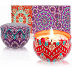 Fragrance Candle, Natural Essential Oil, Clean Burn, Decorative Tin Can, Indoor Aroma, Household