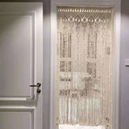 Hand-woven Macrame Door Curtain Bohemia Wall Hanging Tapestry For Home Window Doorway Bedroom Living Room Wedding Backdrop Decor