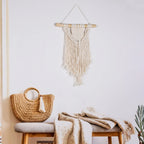 Macrame Woven Wall Hanging Boho Home Chic Bohemian Geometric Art Decor Beautiful Apartment Dorm Room Decoration Tapestry