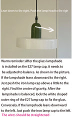 Nordic Retro Glass Chandelier Living Room Dining Room Bedroom KitchenModern Lighting Decoration Retro Lighting Fixture E27LED