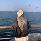 Female Beige Triangle Hair Scarf Bandana Crochet Sheer Mesh Knitted Scarf Retro Headscarf Versatile Neck Scarf Hair Accessories