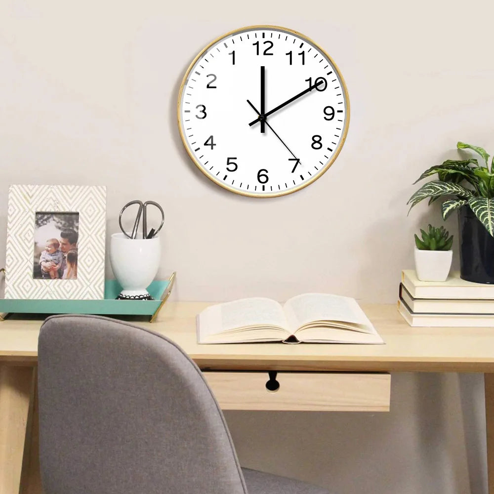 Anticlockwise Reverse Anti Wall Clock Countdown Simple Design Watch Home Decor For Living Room Run Backwards Printed Wall Clock