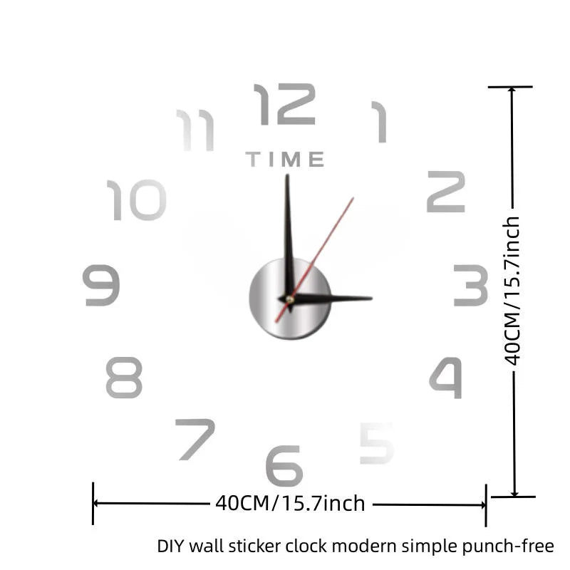 Large 3D Wall Clock Luminous Classic Wall Clocks DIY Digital Clock Wall Watches Stickers Silent Clock for Home Living Room Table