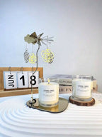 1Pc Glass Scented Candle Cup, Made Of Soy Wax, Gardenia Vanilla Scents, Warm White Unscented Transparent Glass,