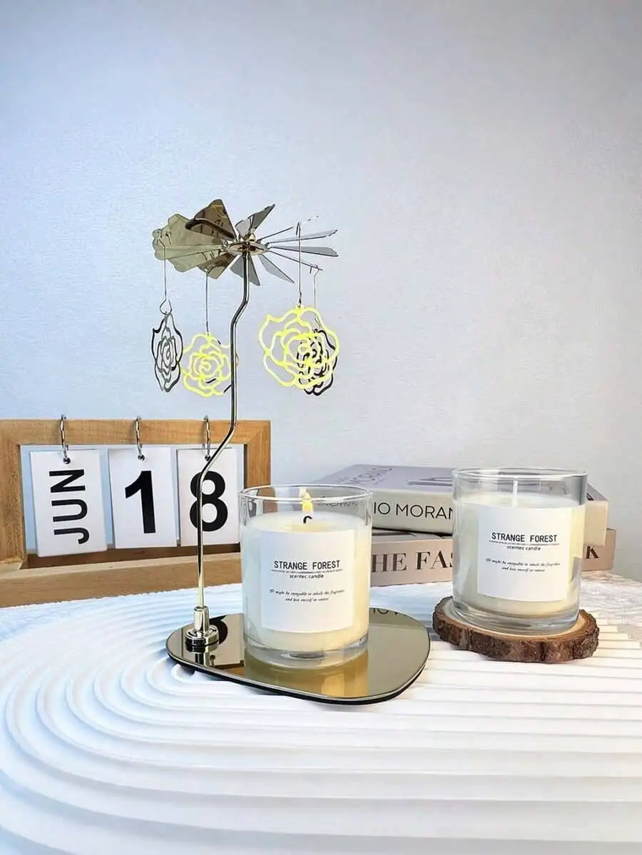 1Pc Glass Scented Candle Cup, Made Of Soy Wax, Gardenia Vanilla Scents, Warm White Unscented Transparent Glass,
