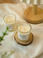 1Pc Glass Scented Candle Cup, Made Of Soy Wax, Gardenia Vanilla Scents, Warm White Unscented Transparent Glass,