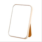 Portable Folding Cosmetic Mirror - Simple Square Desktop Makeup Mirror for Bedroom Decor