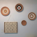 Boho Hand Woven Wall Basket Hanging Home Decorative Rustic Wall Basket Decor Pendants For Kitchen Farmhouse Table Living Room