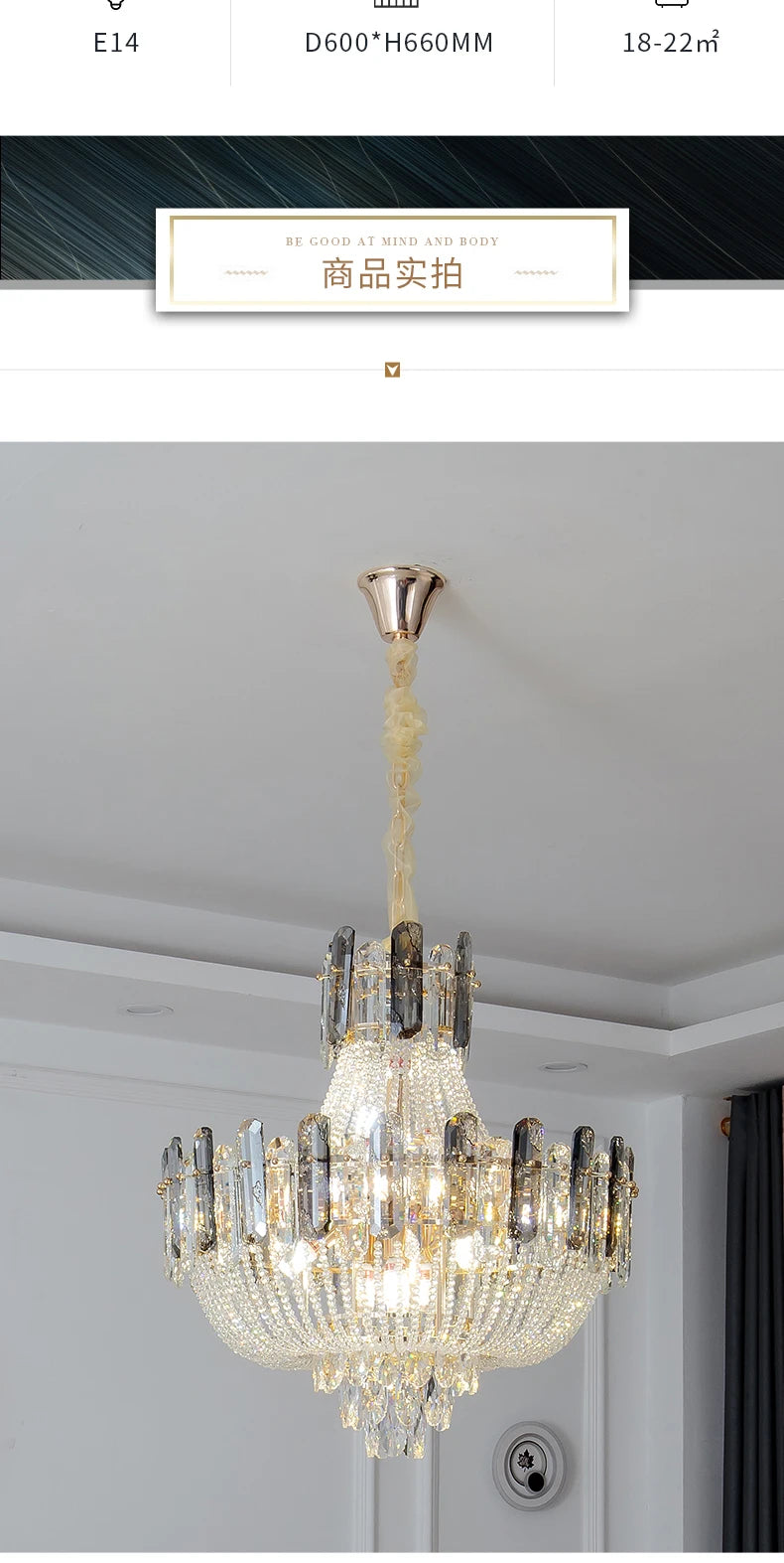 2025 Light Luxury Crystal Ceiling Chandelier Amber And Smoky Grey Crystal Circular Living Room Elegant Ceiling Lamps LED Lustre