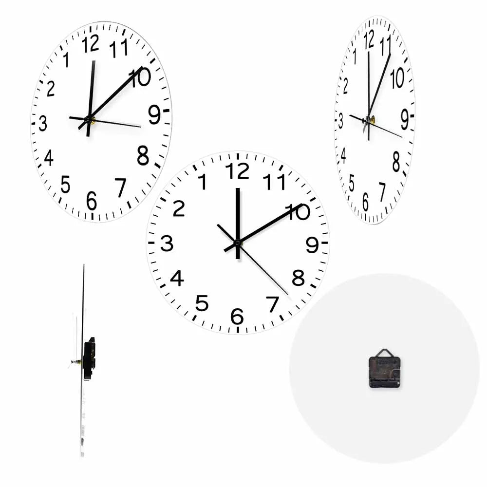 Anticlockwise Reverse Anti Wall Clock Countdown Simple Design Watch Home Decor For Living Room Run Backwards Printed Wall Clock