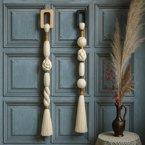 Boho Chic Art Decor Rope Knot Thick Polyester Luxury Woven Wall Hanging Decor For Wedding Or Living Room