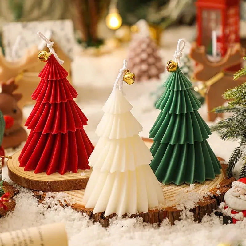 Christmas Tree Candle Scented Candles Aromatherapy Candle Handmade DIY Xmas Gift Holiday Home Ornament