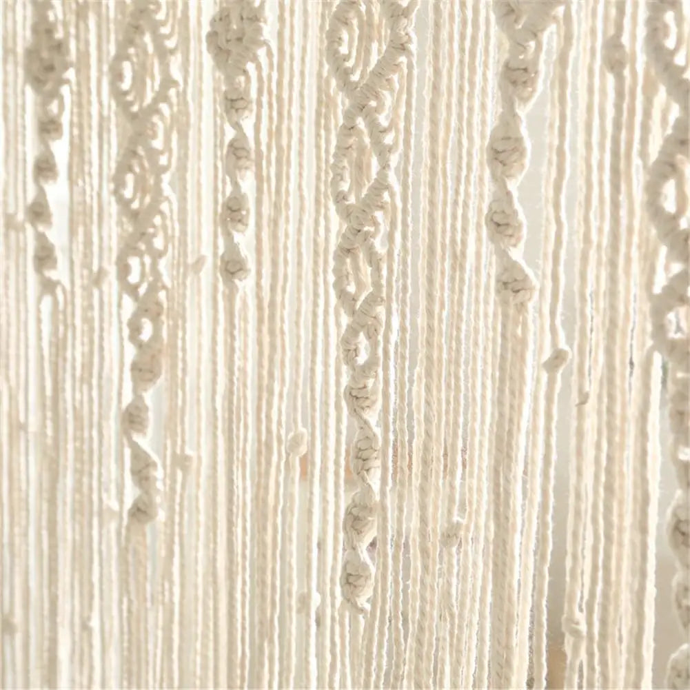 Hand-woven Macrame Door Curtain Bohemia Wall Hanging Tapestry For Home Window Doorway Bedroom Living Room Wedding Backdrop Decor
