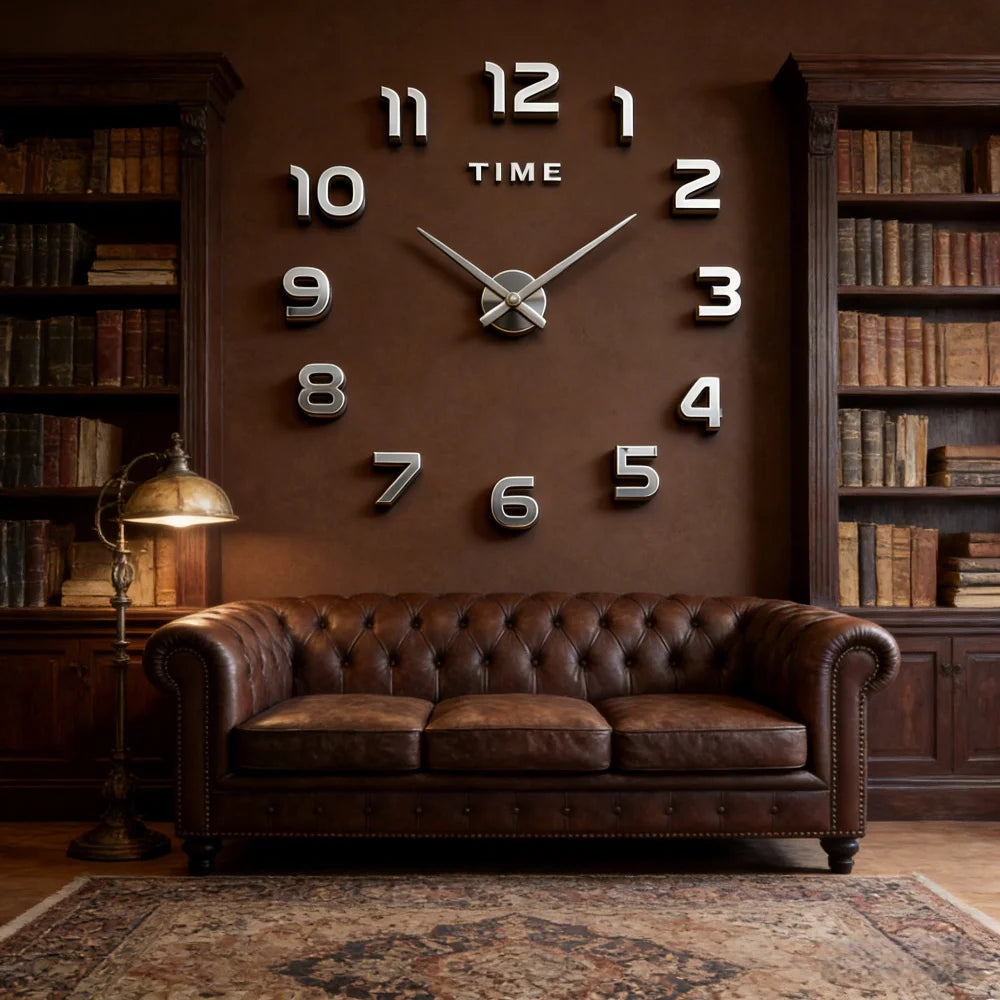 Large 3D Wall Clock Luminous Classic Wall Clocks DIY Digital Clock Wall Watches Stickers Silent Clock for Home Living Room Table