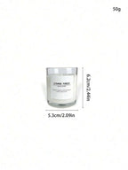 1Pc Glass Scented Candle Cup, Made Of Soy Wax, Gardenia Vanilla Scents, Warm White Unscented Transparent Glass,