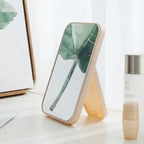 Portable Folding Cosmetic Mirror - Simple Square Desktop Makeup Mirror for Bedroom Decor