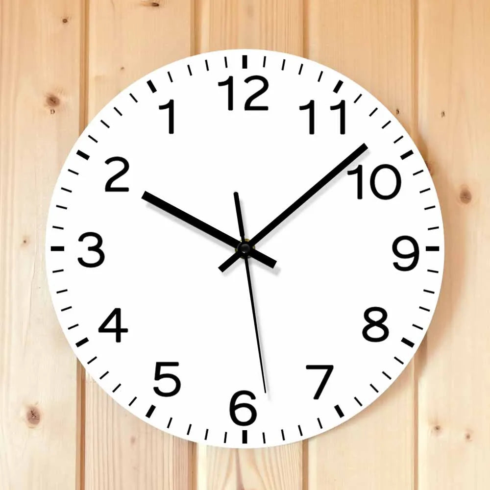 Anticlockwise Reverse Anti Wall Clock Countdown Simple Design Watch Home Decor For Living Room Run Backwards Printed Wall Clock