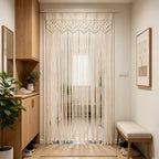 Hand-woven Macrame Door Curtain Bohemia Wall Hanging Tapestry For Home Window Doorway Bedroom Living Room Wedding Backdrop Decor