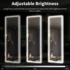 63"x20" Full Length Mirror with Lights,LED Mirror Full Length,Lighted Floor Mirror with Stand,Full Body Mirror with Dimming