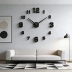 Large 3D Wall Clock Luminous Classic Wall Clocks DIY Digital Clock Wall Watches Stickers Silent Clock for Home Living Room Table