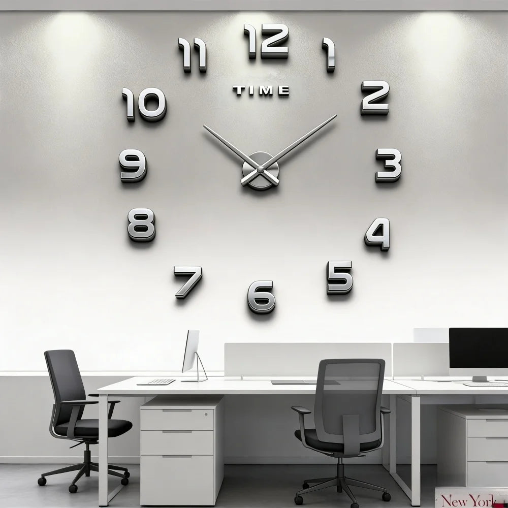 Large 3D Wall Clock Luminous Classic Wall Clocks DIY Digital Clock Wall Watches Stickers Silent Clock for Home Living Room Table
