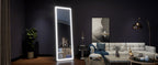 63"x20" Full Length Mirror with Lights,LED Mirror Full Length,Lighted Floor Mirror with Stand,Full Body Mirror with Dimming